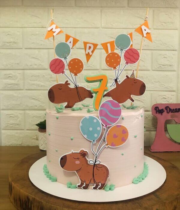 cores para bolo de capivara