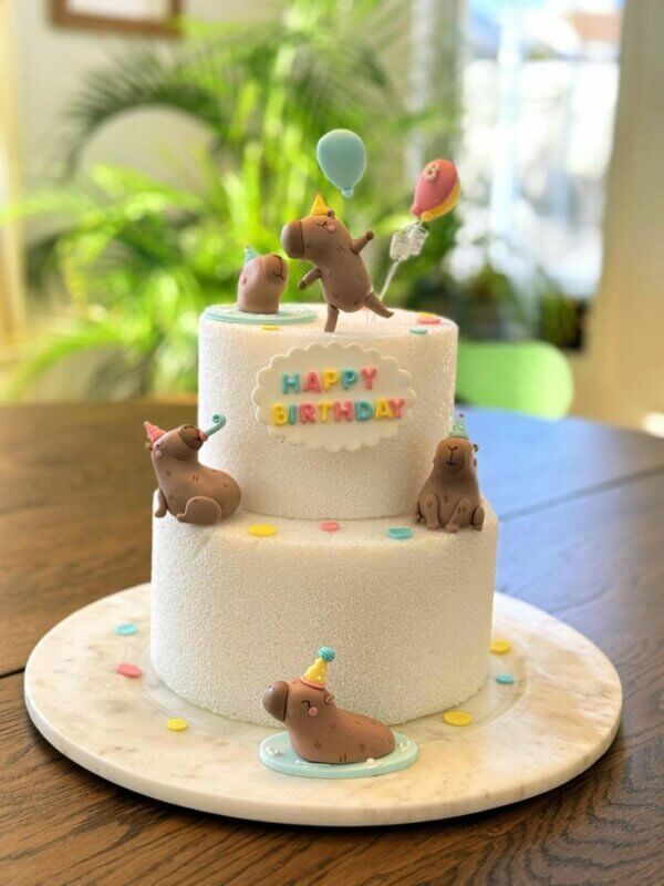 ideia bolo de aniversário capivara