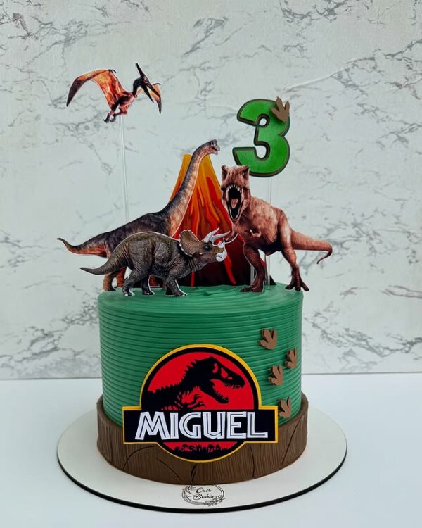 bolo dinossauro festa aniversário infantil