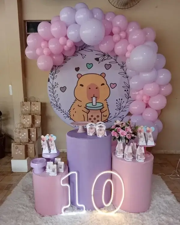 festa infantil capivara menina