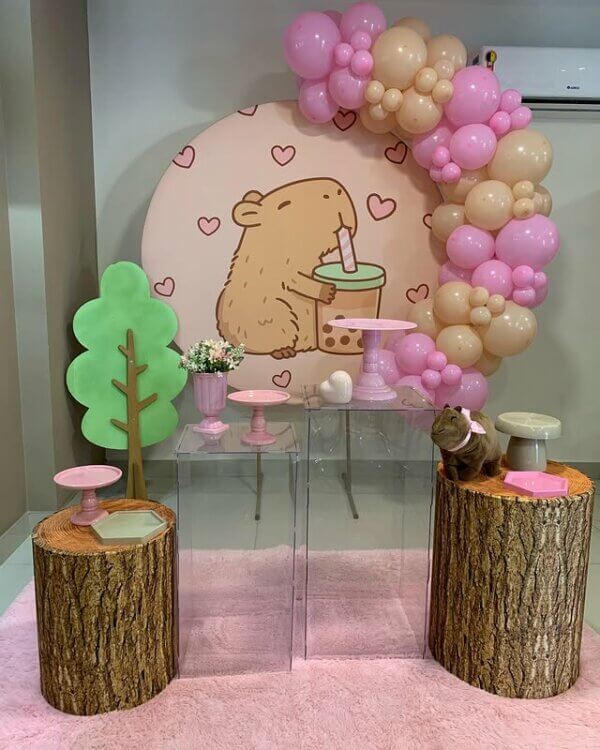 ideia decoração capivara menina
