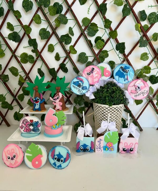 docinhos para festa infantil stitch e angel