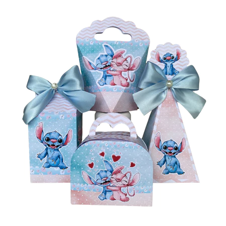 lembrancinha festa stitch e angel