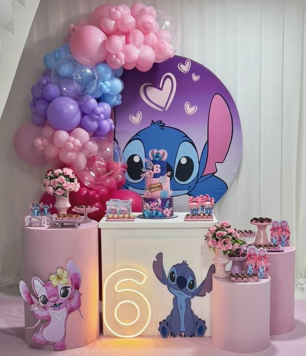 festa infantil stitch e angel