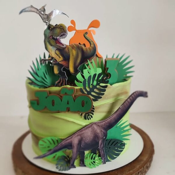bolo dinossauro festa aniversário