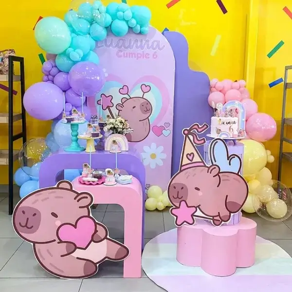 decoração para festa capivara