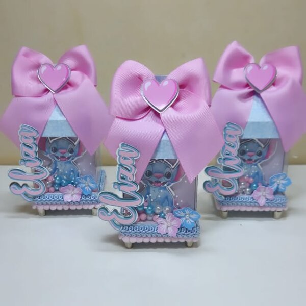 lembrancinha para festa stitch e angel