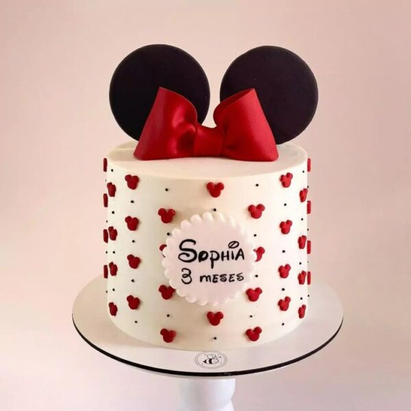 bolo para mesversário da minnie