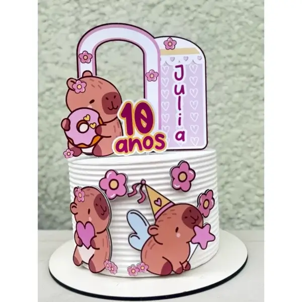 topper bolo de capivara