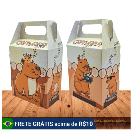 caixa lembrancinha capivara