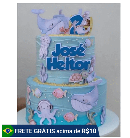 topo de bolo decoração baleia