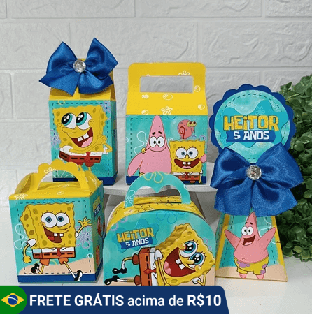 lembrancinha para decoração bob esponja