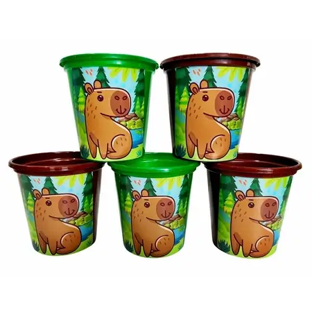 balde de pipoca lembrancinha capivara