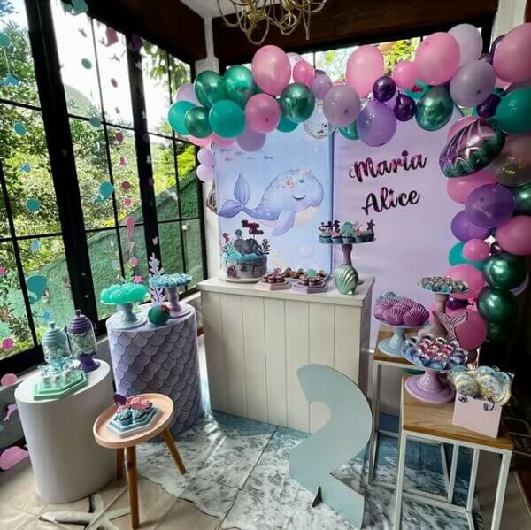 festa infantil decoração baleia