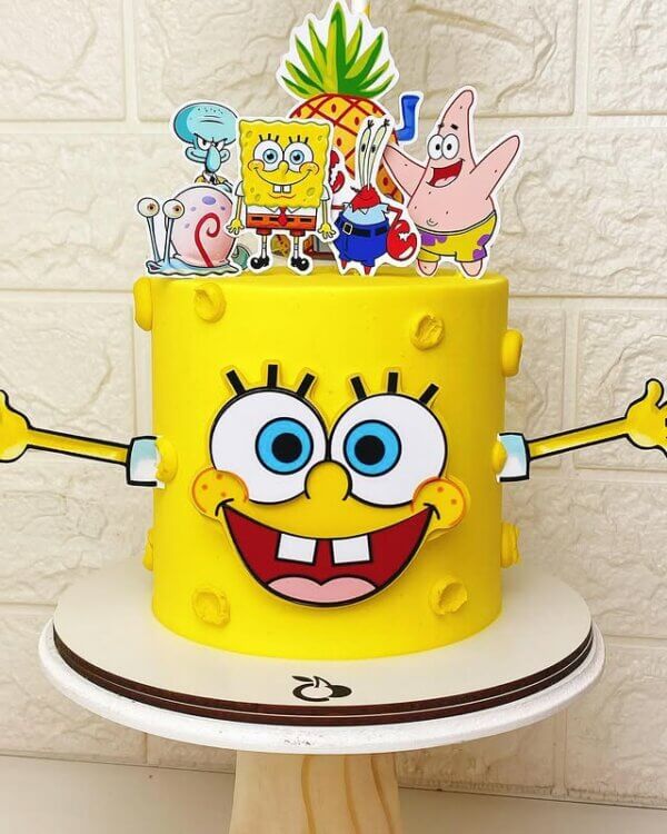 bolo bob esponja festa infantil