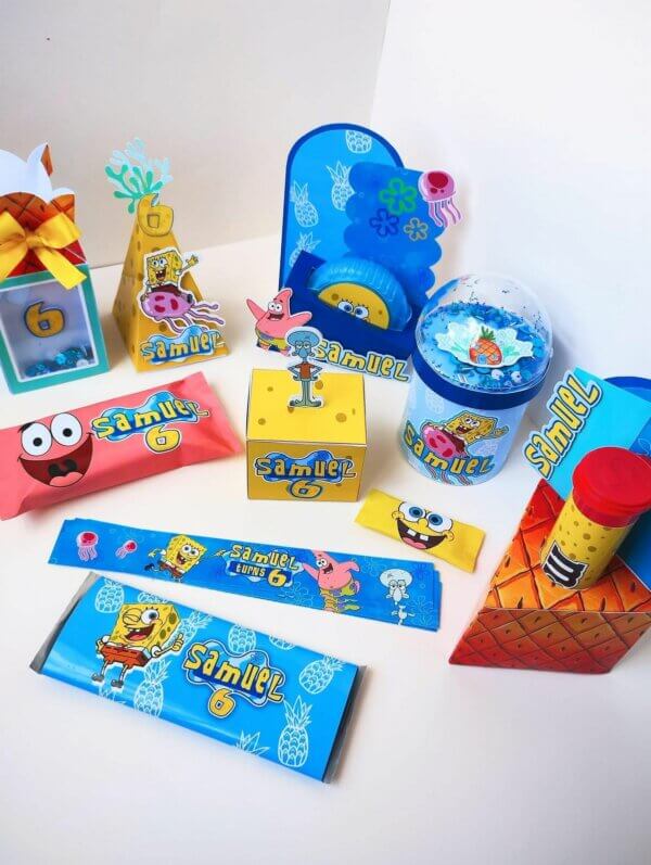 ideia lembrancinha decoração bob esponja