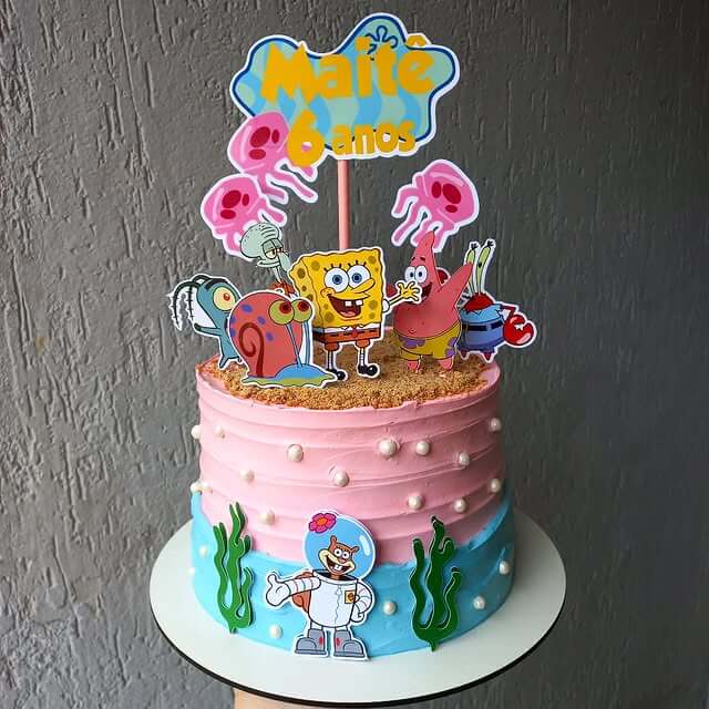 Bolo Bob Esponja: +80 ideias para festa infantil