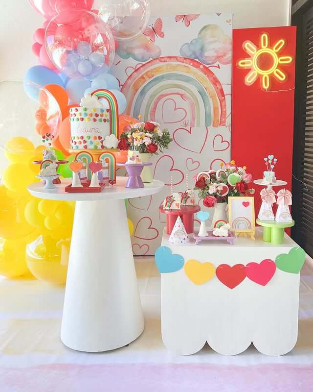 Festa Arco-Íris: ideias criativas de decoração, bolo e lembrancinhas