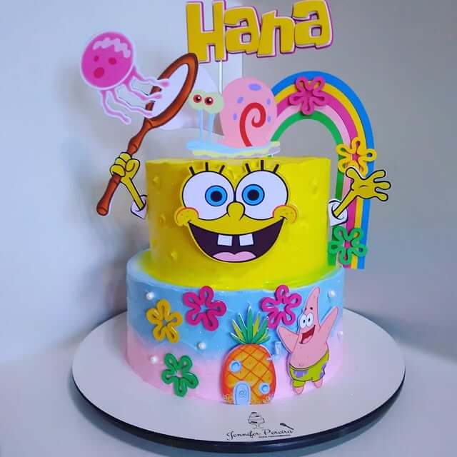Bolo Bob Esponja: +80 ideias para festa infantil
