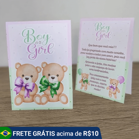 ideia centro de mesa chá revelação
