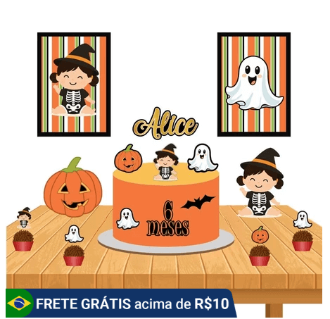 kit mesversário halloween