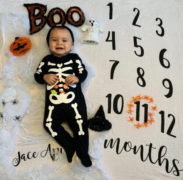 ideia foto mesversário halloween
