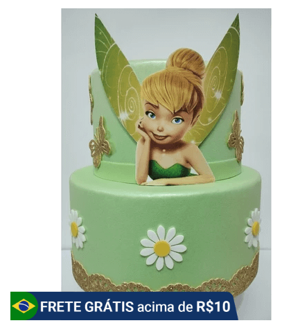 bolo da sininho fake