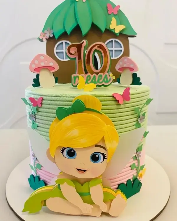 ideia de bolo da sininho festa infantil