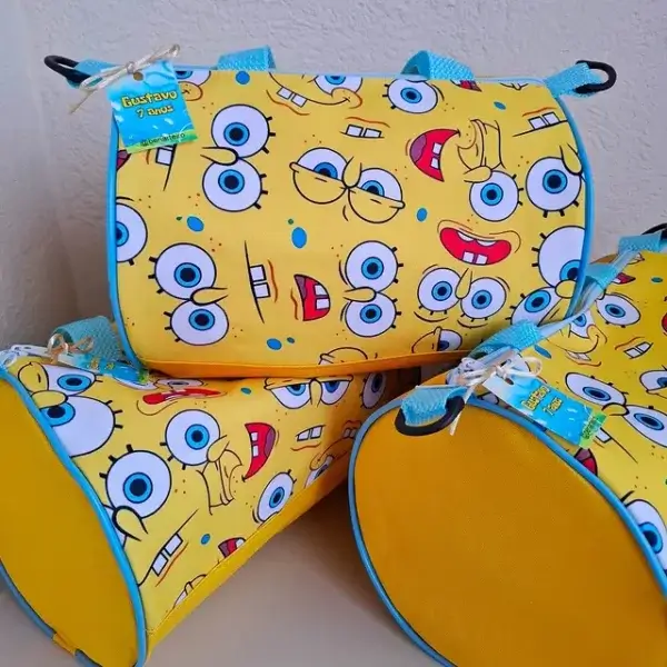 bolsinha para lembrancinha do bob esponja