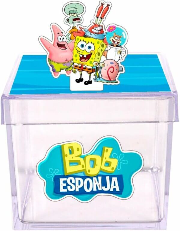 acrílico lembrancinha do bob esponja