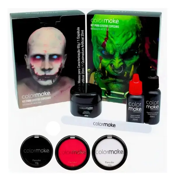 kit para maquiagem de dia das bruxas