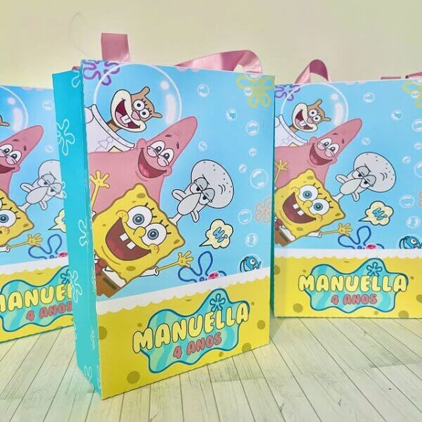 ideia lembrancinha bob esponja